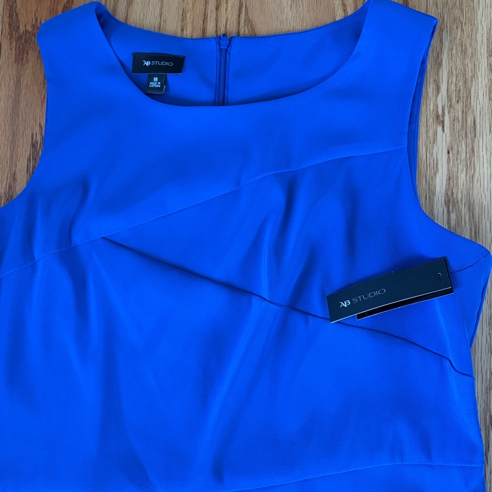NWT AB Studio Vibrant Royal Blue Dress. Size:16 - Picture 2 of 8